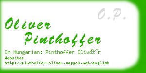 oliver pinthoffer business card